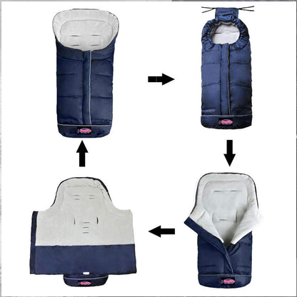 Cozy Toe Stroller Bunting Bag,Soft Coral Fleece Lining,Weather Proof Universal Footmuff Adaptable for Strollers Joggers Pushchair