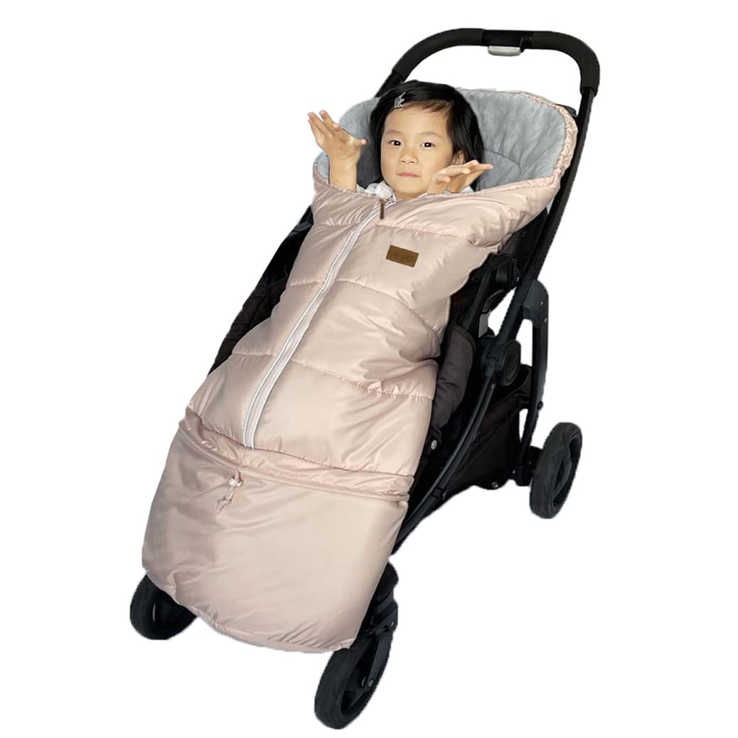 Cozy Toe Stroller Bunting Bag,Soft Coral Fleece Lining,Weather Proof Universal Footmuff Adaptable for Strollers Joggers Pushchair