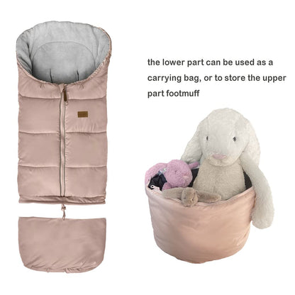 Cozy Toe Stroller Bunting Bag,Soft Coral Fleece Lining,Weather Proof Universal Footmuff Adaptable for Strollers Joggers Pushchair