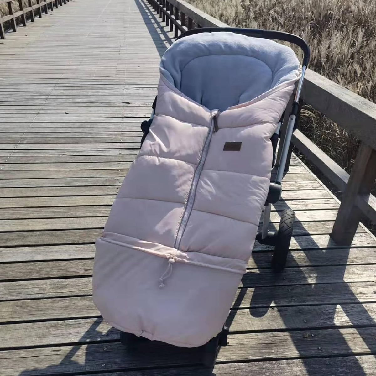 Cozy Toe Stroller Bunting Bag,Soft Coral Fleece Lining,Weather Proof Universal Footmuff Adaptable for Strollers Joggers Pushchair