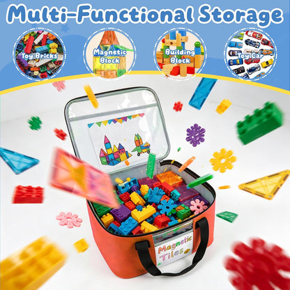 Magnetic Tiles Storage Bag Fit for Magnetic Tiles, LEGO, Toy