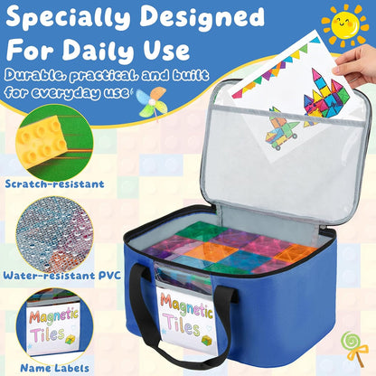Magnetic Tiles Storage Bag Fit for Magnetic Tiles, LEGO, Toy