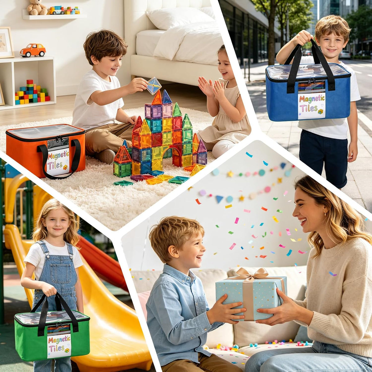 Magnetic Tiles Storage Bag Fit for Magnetic Tiles, LEGO, Toy