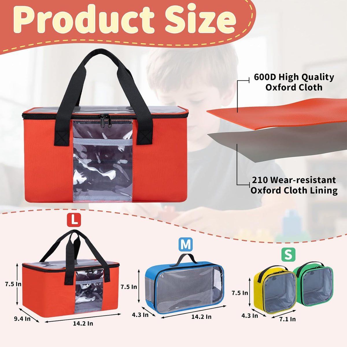 Magnetic Tiles Storage Bag Fit for Magnetic Tiles, LEGO, Toy