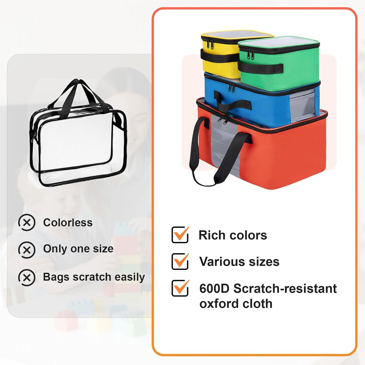 Magnetic Tiles Storage Bag Fit for Magnetic Tiles, LEGO, Toy