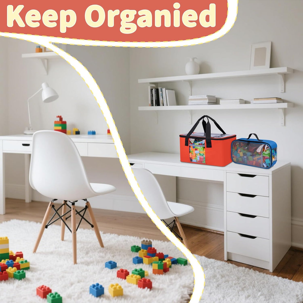 Magnetic Tiles Storage Bag Fit for Magnetic Tiles, LEGO, Toy