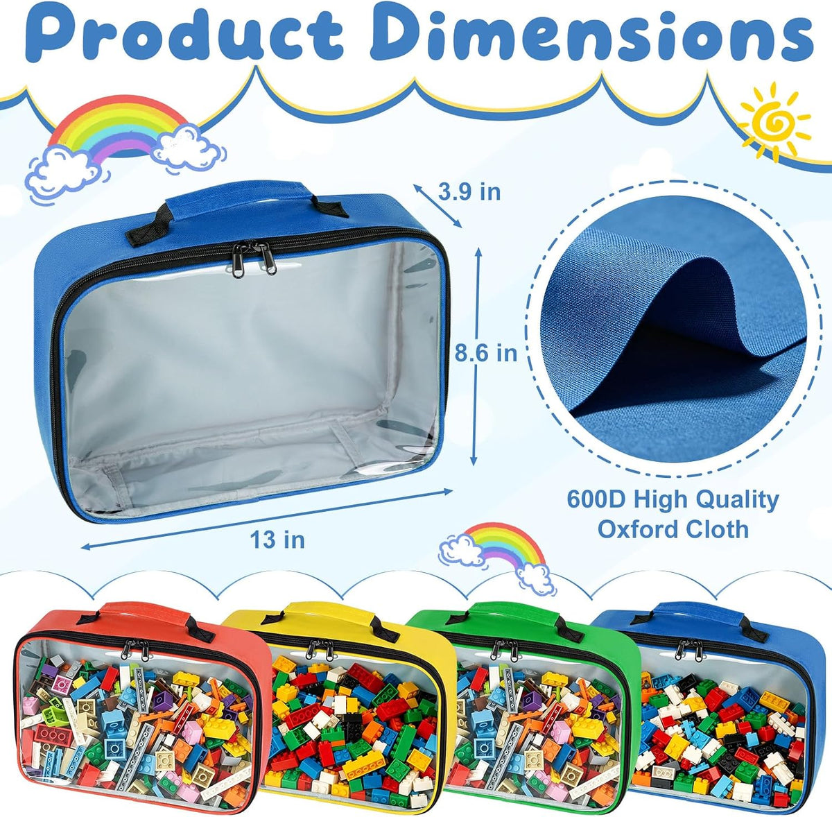 Magnetic Tiles Storage Bag Fit for Magnetic Tiles, LEGO, Toy