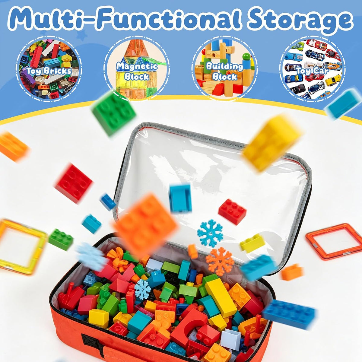 Magnetic Tiles Storage Bag Fit for Magnetic Tiles, LEGO, Toy