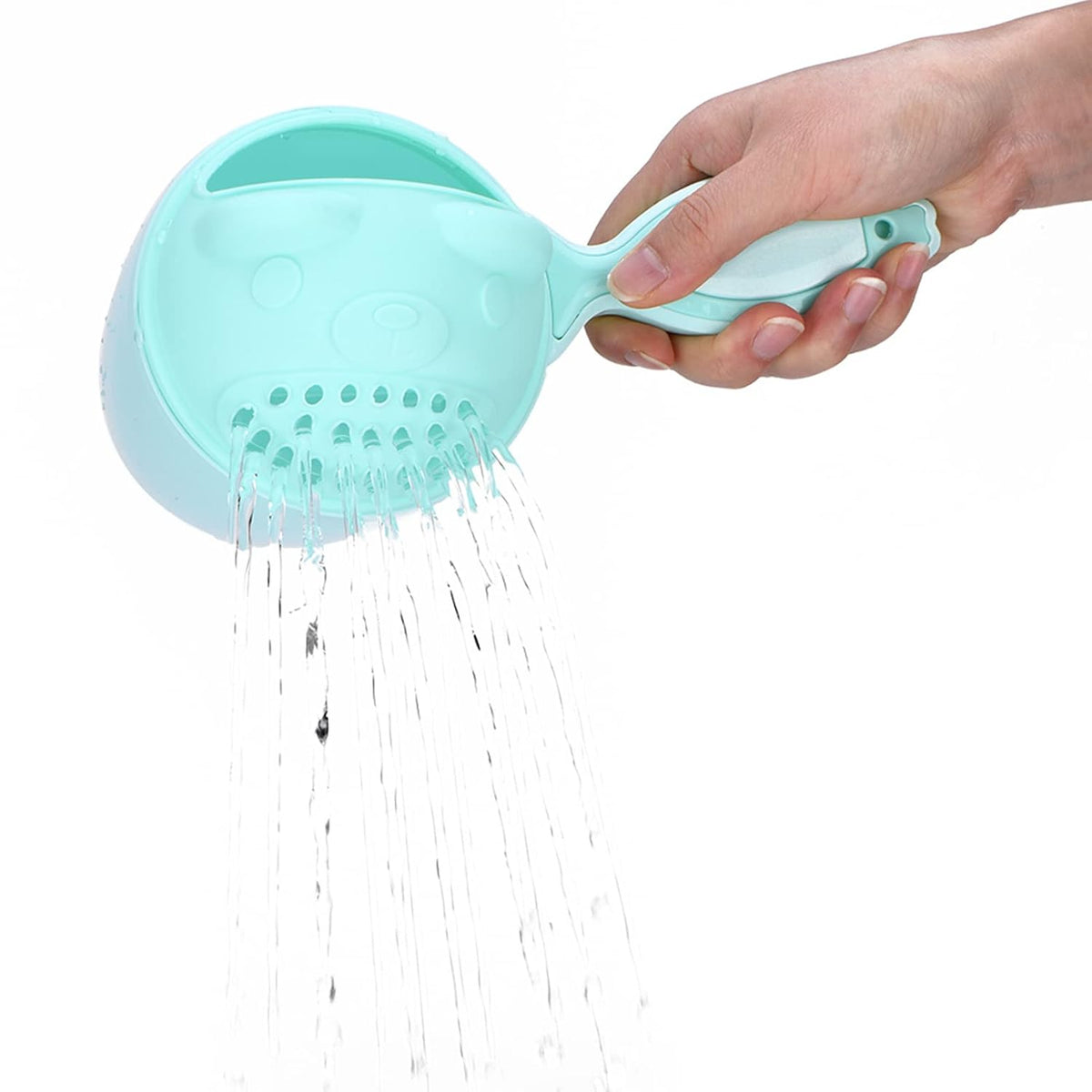 Baby Bath Shampoo Rinse Cup, Cute Shower Sprinkler Wash Hair Bathing Flusher Water Scoop for Eyes and Ears (Roseate)