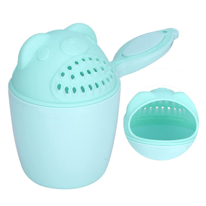 Baby Bath Shampoo Rinse Cup, Cute Shower Sprinkler Wash Hair Bathing Flusher Water Scoop for Eyes and Ears (Roseate)