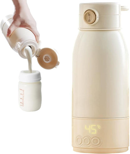 Portable Baby Bottle Warmer for Travel – Fast & Safe Milk Heating On The Go – USB Rechargeable – Perfect for Car, Airplane & Night Feeding – Fits Most Baby Bottles