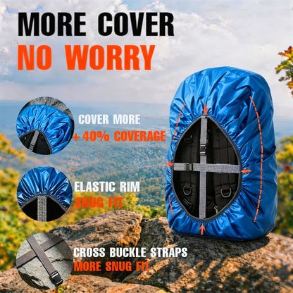 12000mm Waterproof Backpack Rain Cover for Hiking Camping Travel