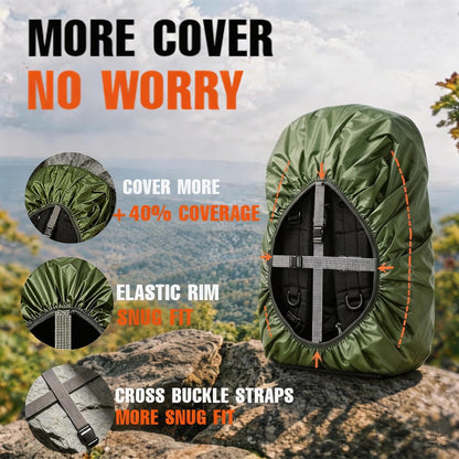 12000mm Waterproof Backpack Rain Cover for Hiking Camping Travel