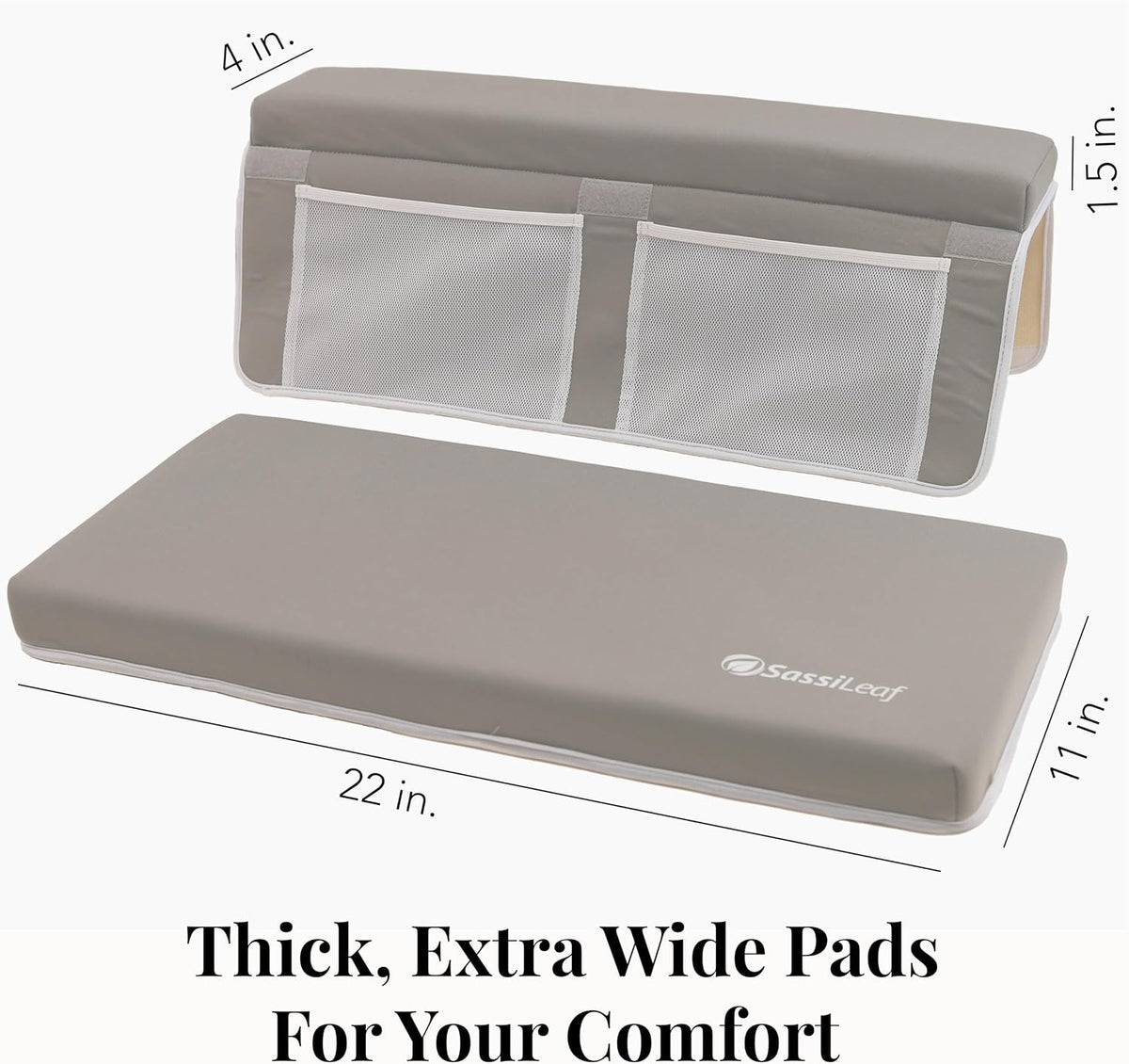 Bath Kneeler & Elbow Rest–Thick, Non-Slip 1-Piece Pads Protect Elbows and Knees, Mesh Pockets. Quick-Dry, Easy to Clean. Perfect for Bathing Babies and Pets (Cool Mint)