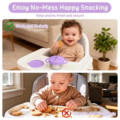 2 Pack Baby Stainless Steel Snack Containers for Kids