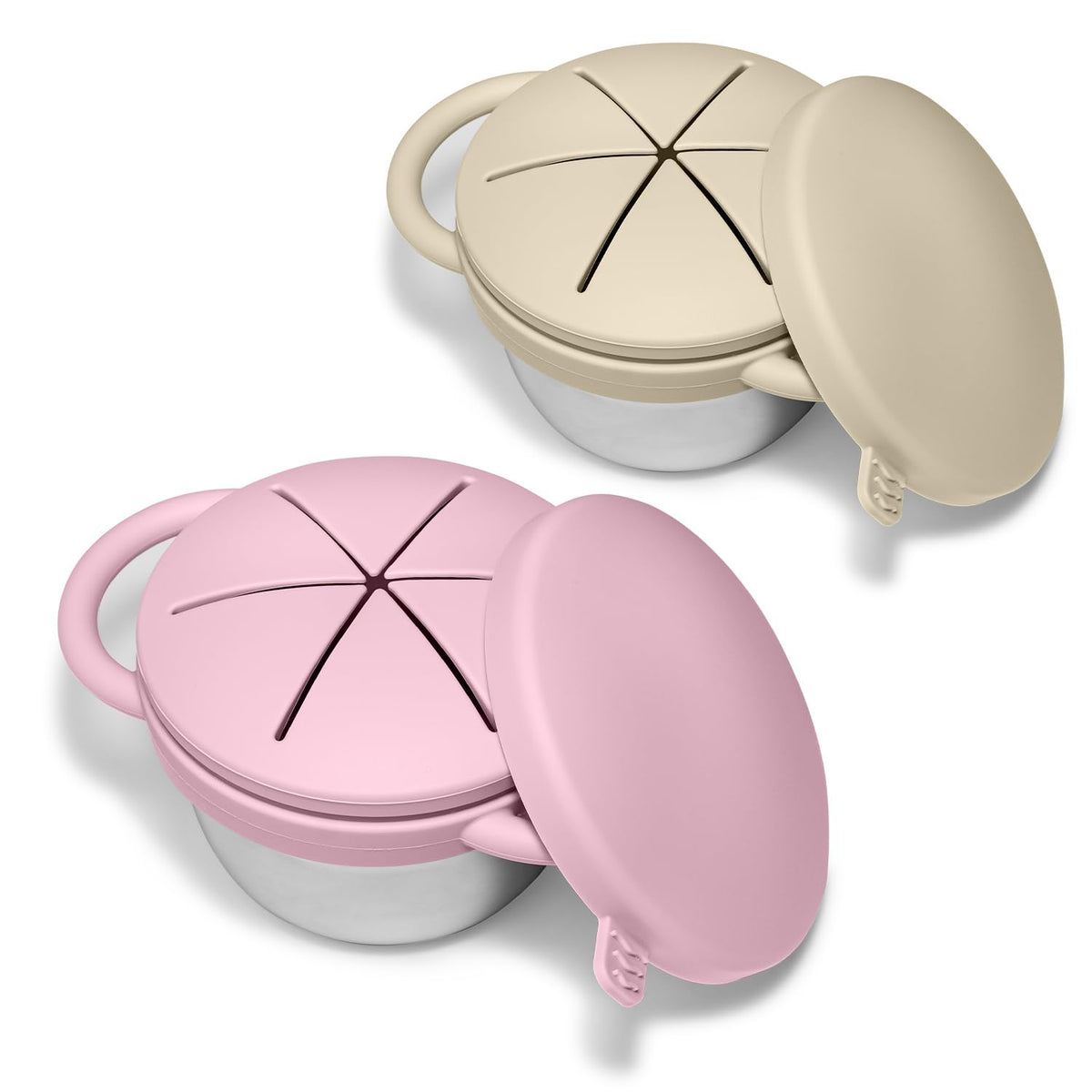 2 Pack Baby Stainless Steel Snack Containers for Kids