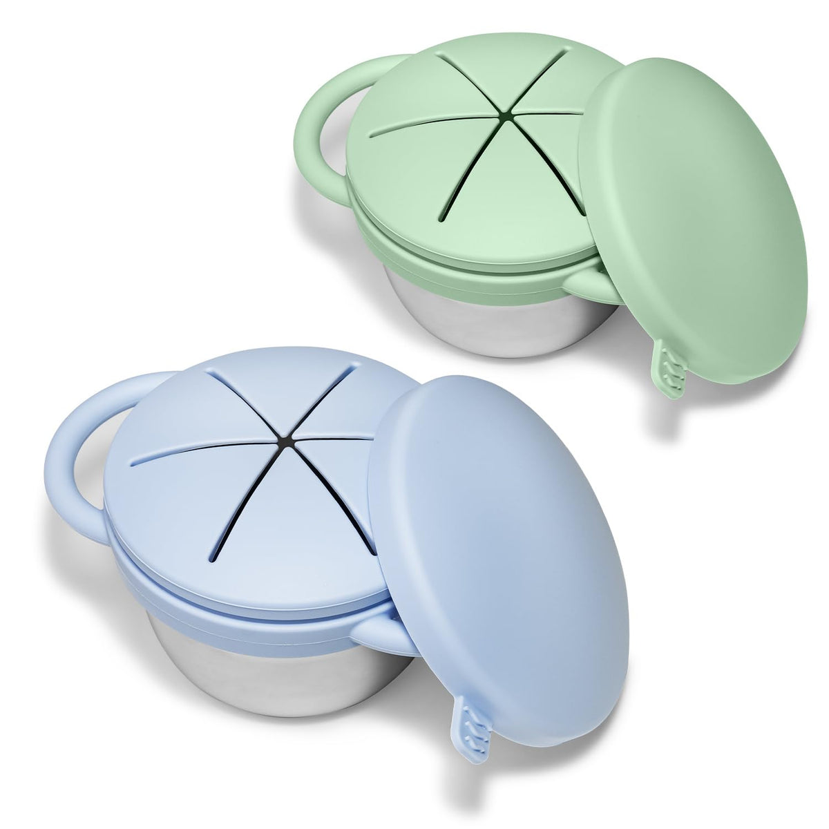 2 Pack Baby Stainless Steel Snack Containers for Kids