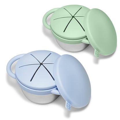 2 Pack Baby Stainless Steel Snack Containers for Kids