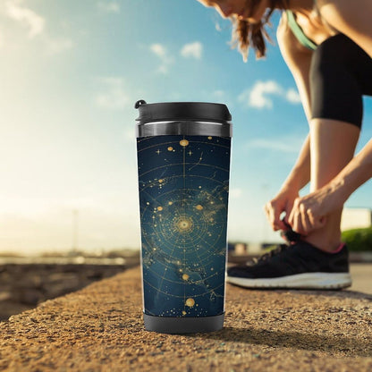 13oz Insulated Travel Coffee Mug Reusable Coffee Cup Water Bottle | Northern Stars Constellation Travel Mug with Leak Proof Lid Double Wall Stainless Steel Coffee Tumbler Personalized Gift