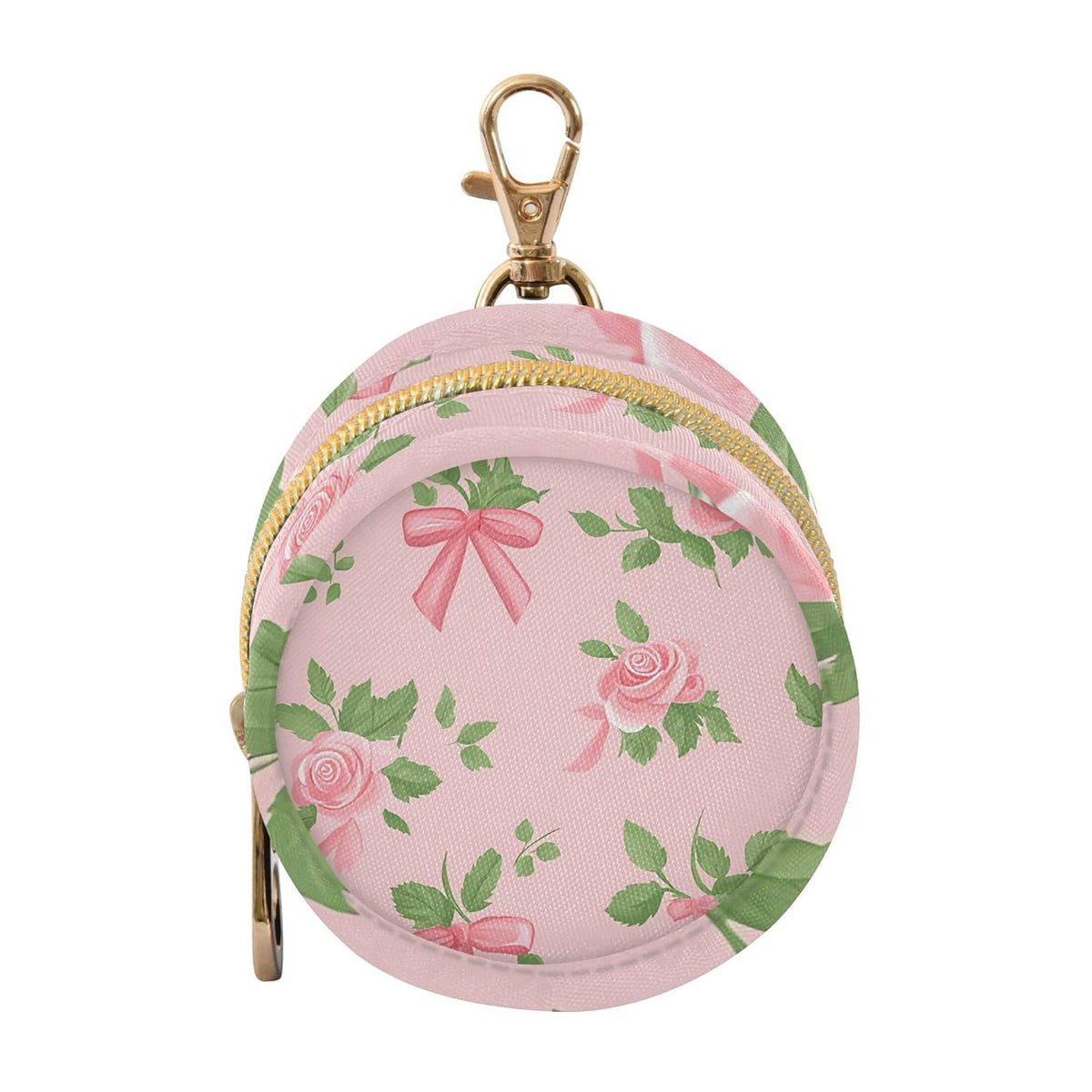 Pink Roses and Bows Baby Pacifier Holder Case, Dustproof Portable Storage Box for Diaper Bag Purse, Pacifier Storage Container for Boys & Girls