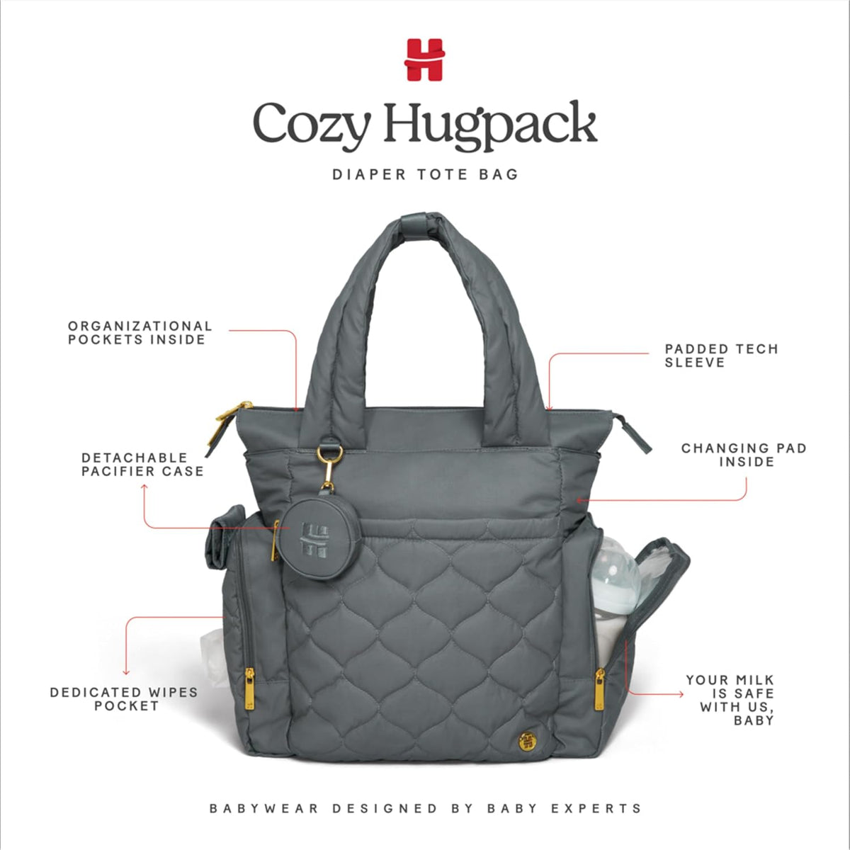 unisex-adult Cozy Hugpack Tote Diaper Bag