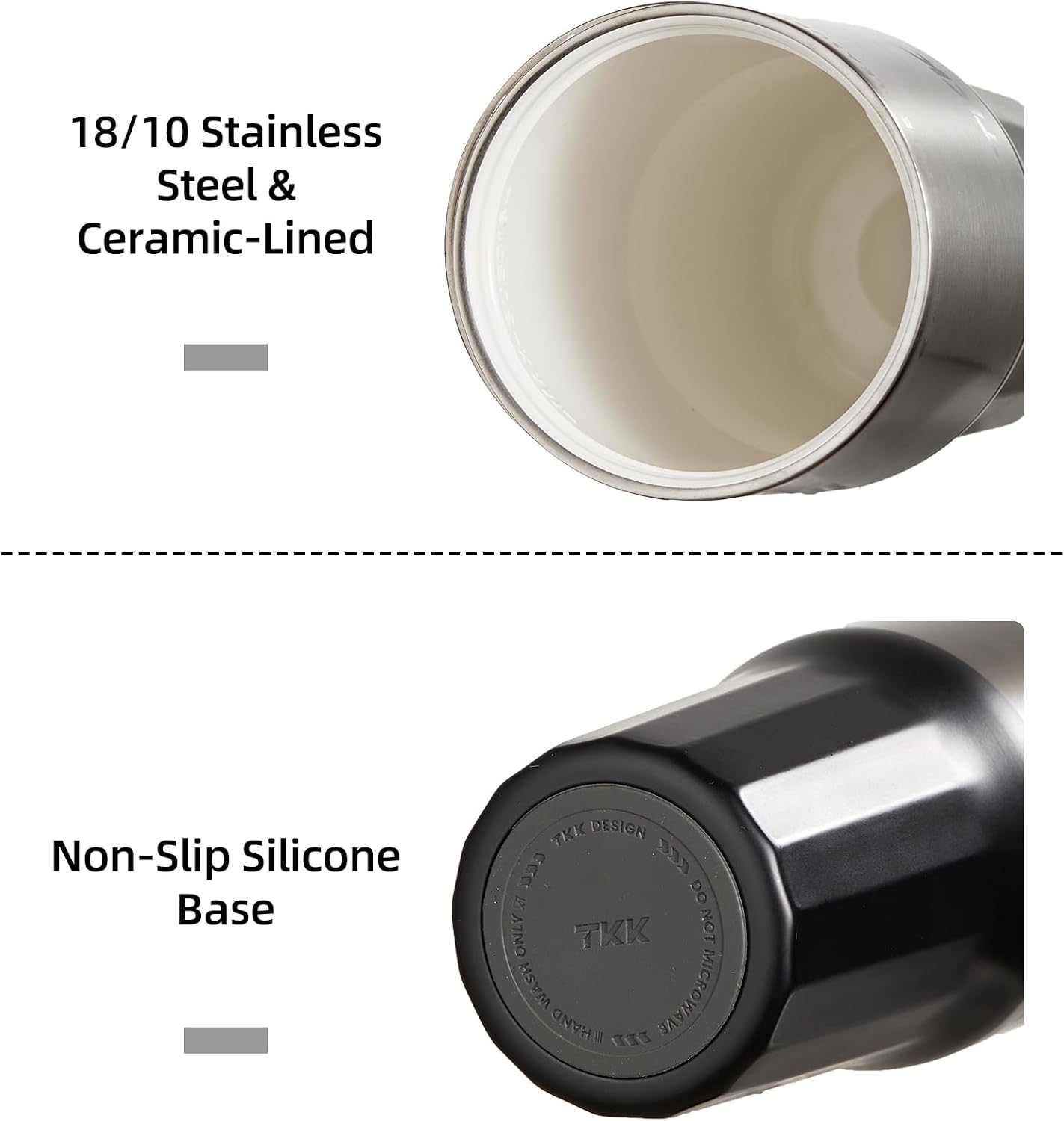 24 oz Ceramic Coated Tumbler with Straw Lid, 18/10 Stainless Steel Vacuum Tumblers, Leakproof Double Walled Car Cup with Handle & Tea Infuser& Dishwasher Safe, for Hot & Cold Drinks,Alpine Green