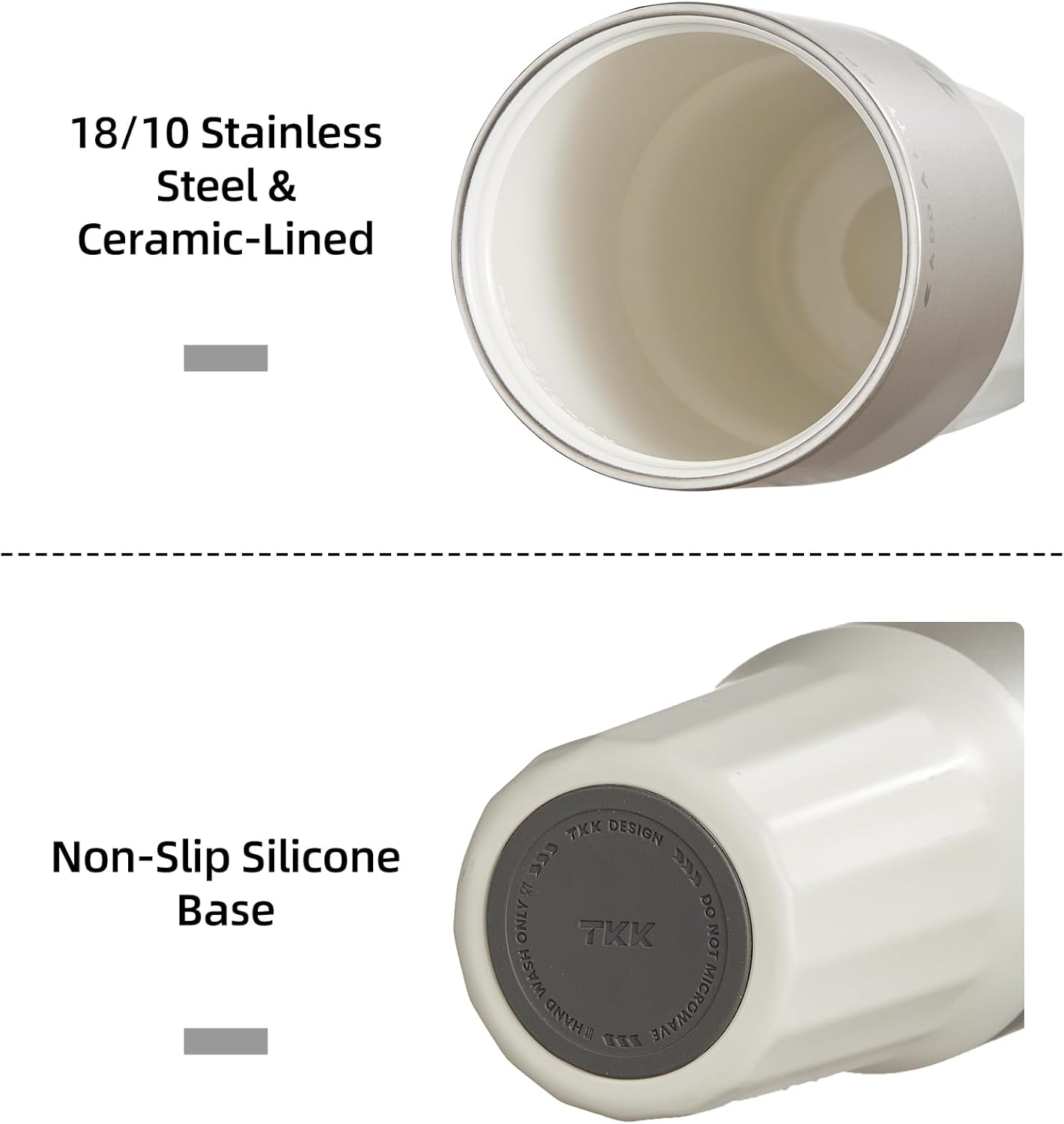 24 oz Ceramic Coated Tumbler with Straw Lid, 18/10 Stainless Steel Vacuum Tumblers, Leakproof Double Walled Car Cup with Handle & Tea Infuser& Dishwasher Safe, for Hot & Cold Drinks,Alpine Green