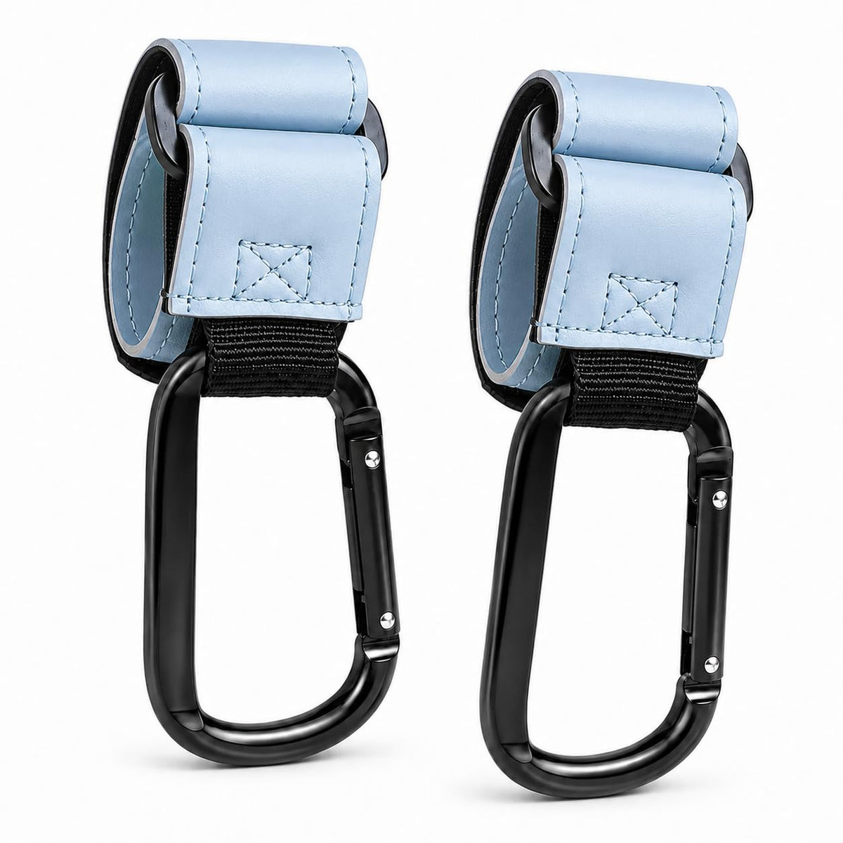 2-Pack Stroller Secure Hooks for Bags, Gray