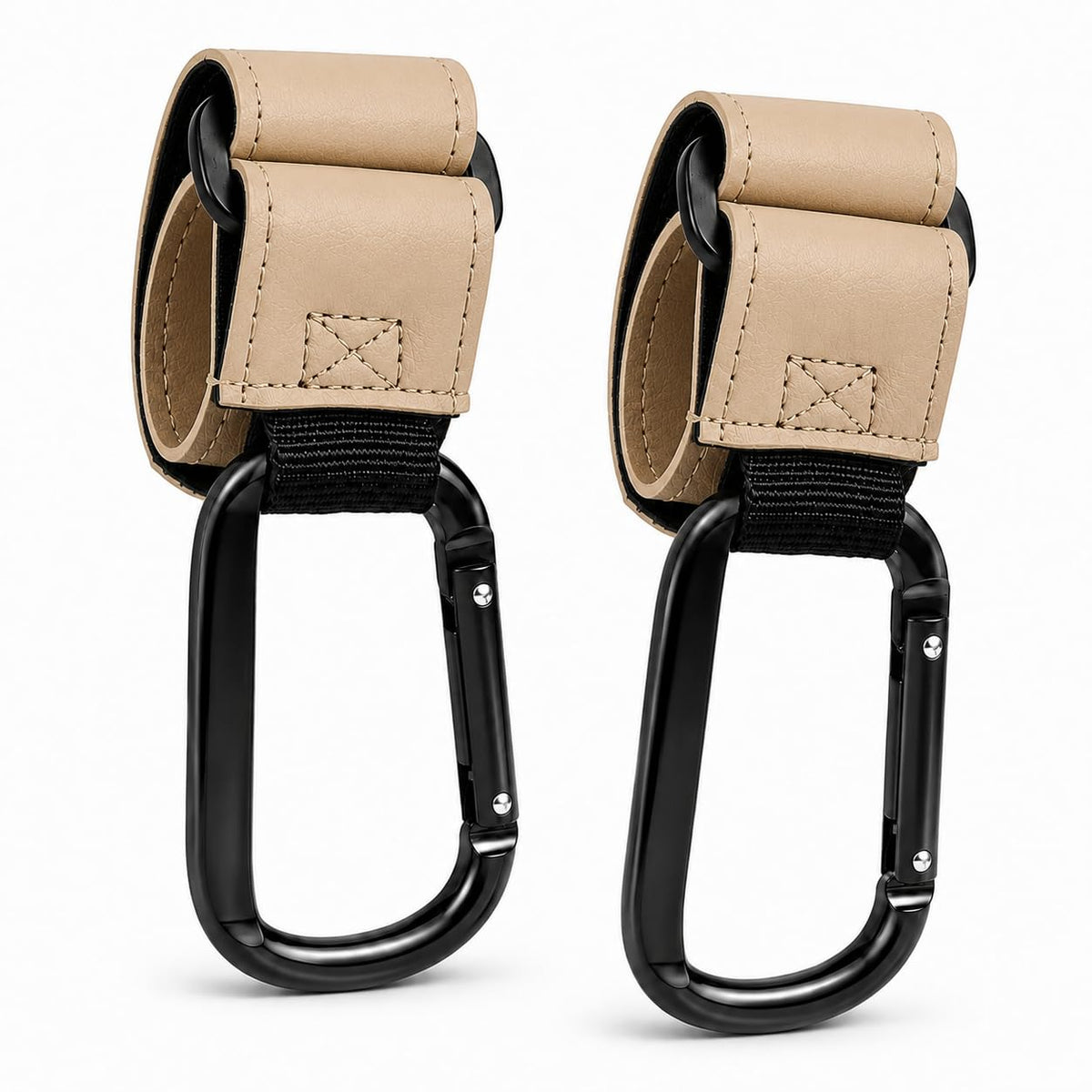 2-Pack Stroller Secure Hooks for Bags, Gray