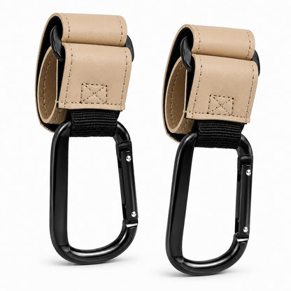 2-Pack Stroller Secure Hooks for Bags, Gray