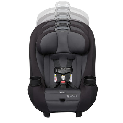Ellaris 3-in-1 Convertible Car Seat, Slim Fit Design, Rear & Forward-Facing, 5-Position Headrest, Travel-Friendly with Machine-Washable Seat Pad, Smokey Haze