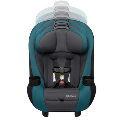Ellaris 3-in-1 Convertible Car Seat, Slim Fit Design, Rear & Forward-Facing, 5-Position Headrest, Travel-Friendly with Machine-Washable Seat Pad, Smokey Haze