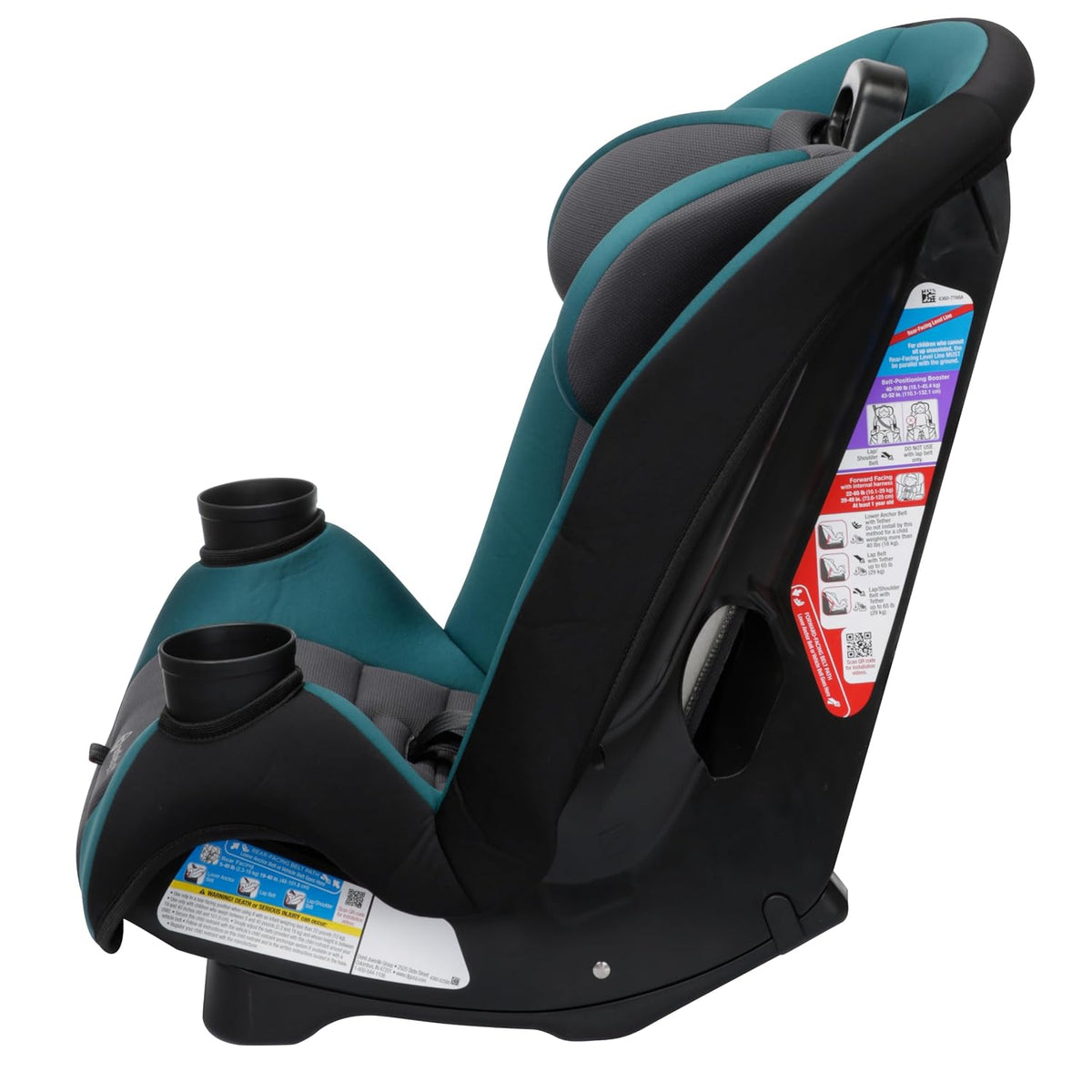 Ellaris 3-in-1 Convertible Car Seat, Slim Fit Design, Rear & Forward-Facing, 5-Position Headrest, Travel-Friendly with Machine-Washable Seat Pad, Smokey Haze