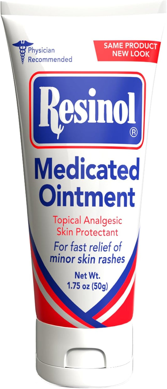 Medicated Ointment 1.75 oz Tube | Fast Soothing Relief of Skin Rashes & Irritations, Skin Protectant with Resorcinol and Petrolatum