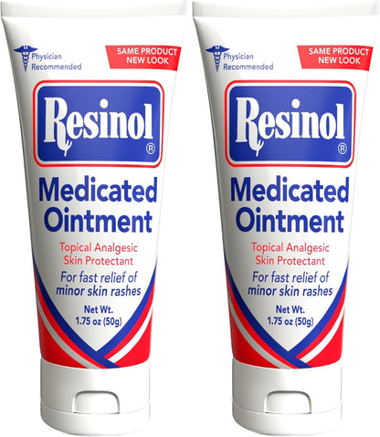 Medicated Ointment 1.75 oz Tube | Fast Soothing Relief of Skin Rashes & Irritations, Skin Protectant with Resorcinol and Petrolatum