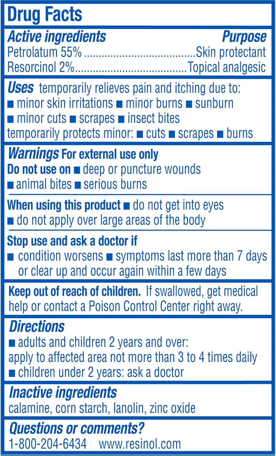 Medicated Ointment 1.75 oz Tube | Fast Soothing Relief of Skin Rashes & Irritations, Skin Protectant with Resorcinol and Petrolatum