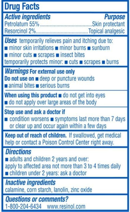 Medicated Ointment 1.75 oz Tube | Fast Soothing Relief of Skin Rashes & Irritations, Skin Protectant with Resorcinol and Petrolatum