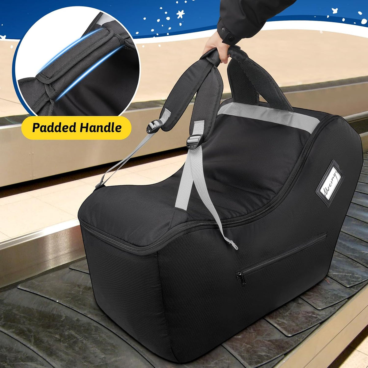 Padded Infant Car Seat Travel Bag Backpack