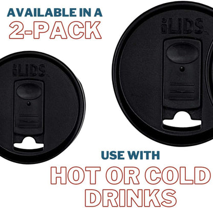 Mason Jar Drink Lid, Regular Mouth, Coral, 2 Pack, BPA-Free USA Made | Fits 2 3/4 in Ball & Kerr openings; spill-resistant for coffee, cold brew & iced tea; reusable, dishwasher-safe