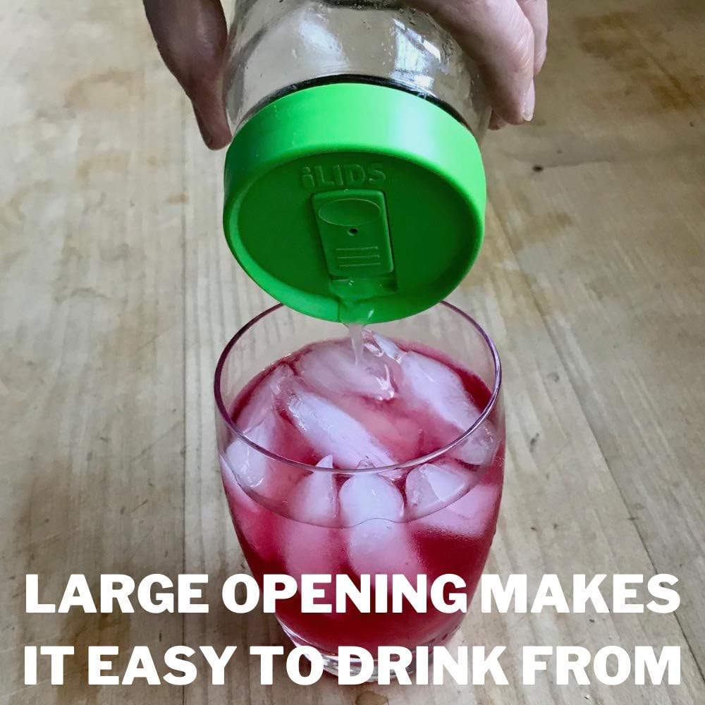 Mason Jar Drink Lid, Regular Mouth, Coral, 2 Pack, BPA-Free USA Made | Fits 2 3/4 in Ball & Kerr openings; spill-resistant for coffee, cold brew & iced tea; reusable, dishwasher-safe