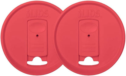 Mason Jar Drink Lid, Regular Mouth, Coral, 2 Pack, BPA-Free USA Made | Fits 2 3/4 in Ball & Kerr openings; spill-resistant for coffee, cold brew & iced tea; reusable, dishwasher-safe