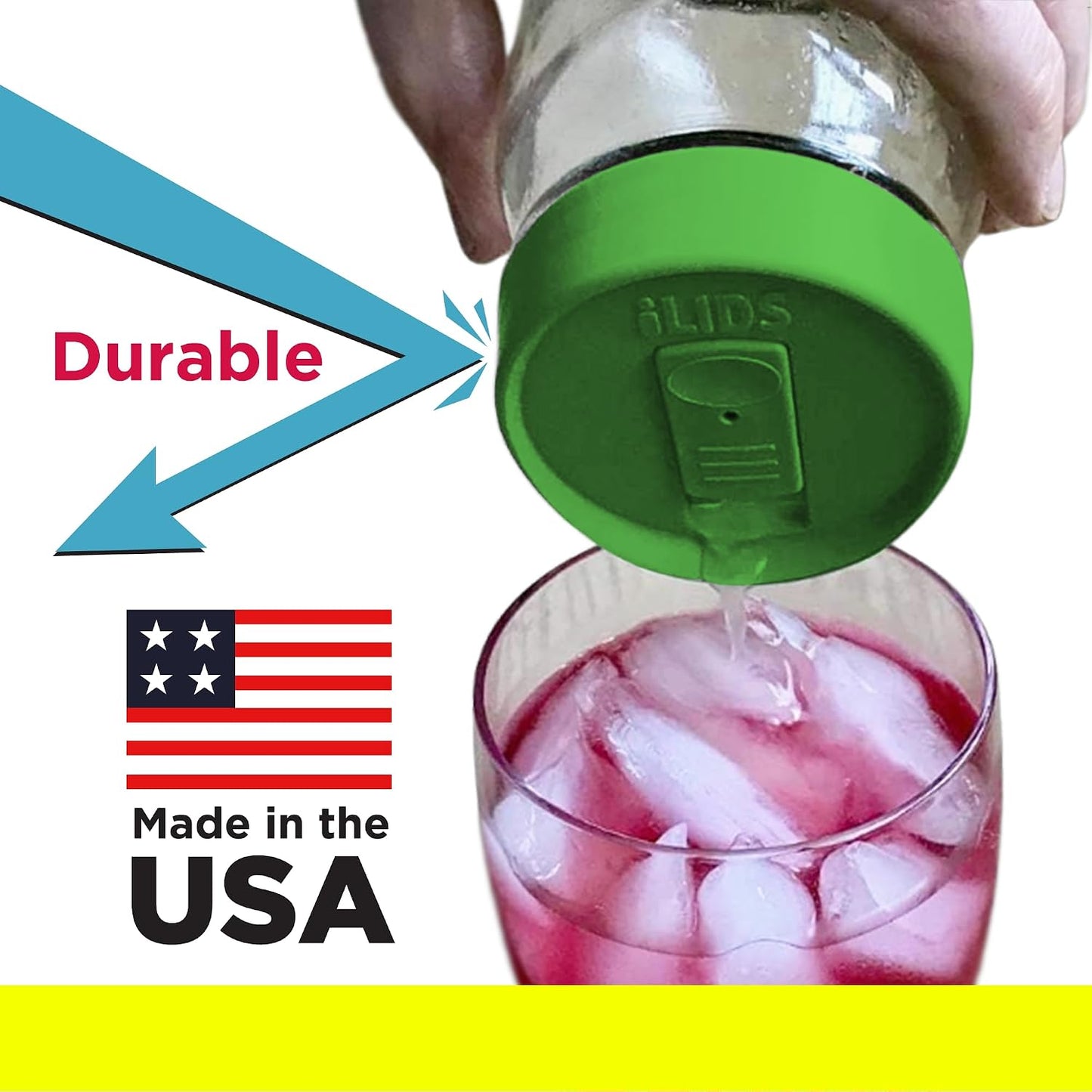 Mason Jar Drink Lid, Regular Mouth, Coral, 2 Pack, BPA-Free USA Made | Fits 2 3/4 in Ball & Kerr openings; spill-resistant for coffee, cold brew & iced tea; reusable, dishwasher-safe