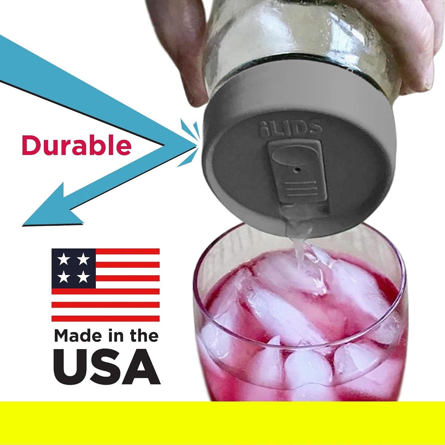 Mason Jar Drink Lid, Regular Mouth, Coral, 2 Pack, BPA-Free USA Made | Fits 2 3/4 in Ball & Kerr openings; spill-resistant for coffee, cold brew & iced tea; reusable, dishwasher-safe