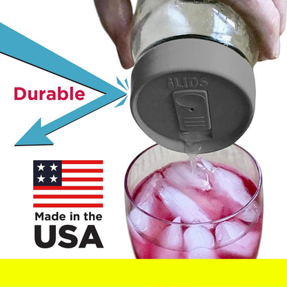 Mason Jar Drink Lid, Regular Mouth, Coral, 2 Pack, BPA-Free USA Made | Fits 2 3/4 in Ball & Kerr openings; spill-resistant for coffee, cold brew & iced tea; reusable, dishwasher-safe