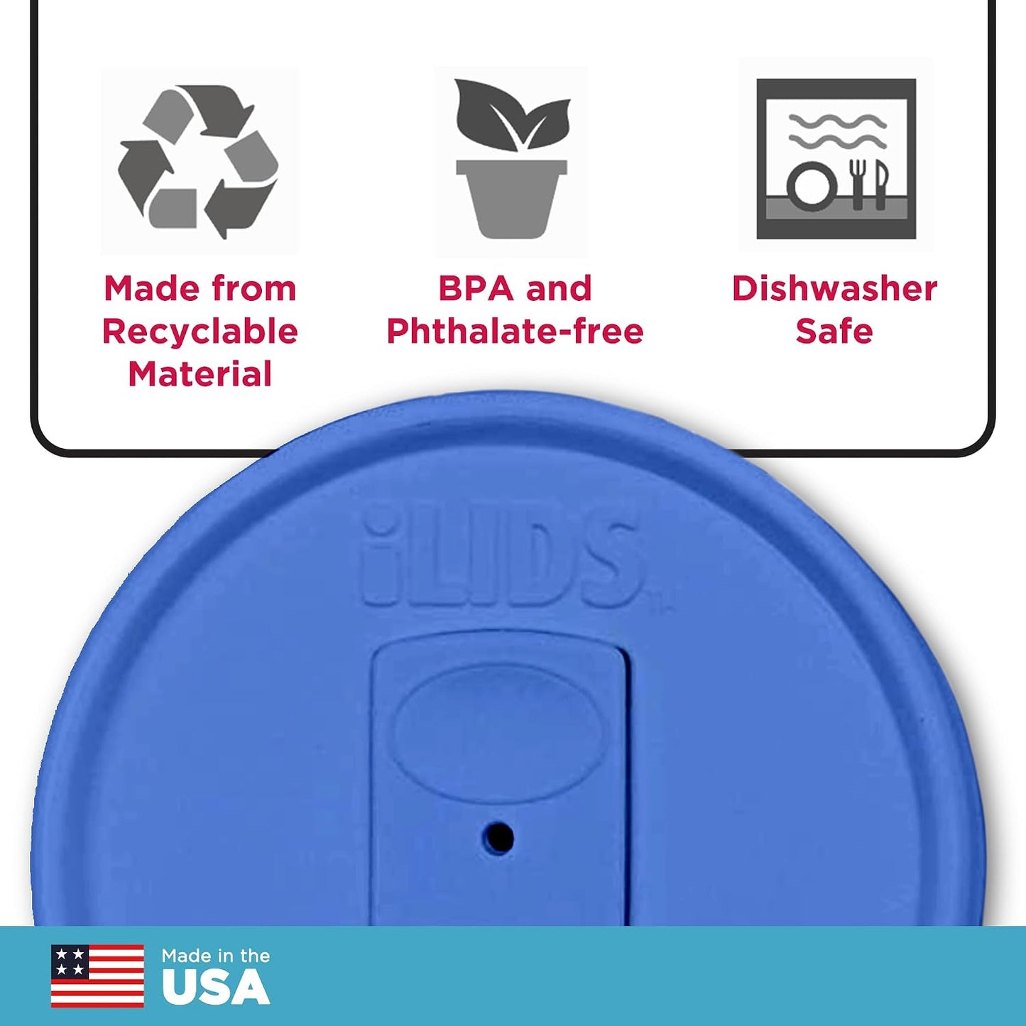 Mason Jar Drink Lid, Regular Mouth, Coral, 2 Pack, BPA-Free USA Made | Fits 2 3/4 in Ball & Kerr openings; spill-resistant for coffee, cold brew & iced tea; reusable, dishwasher-safe