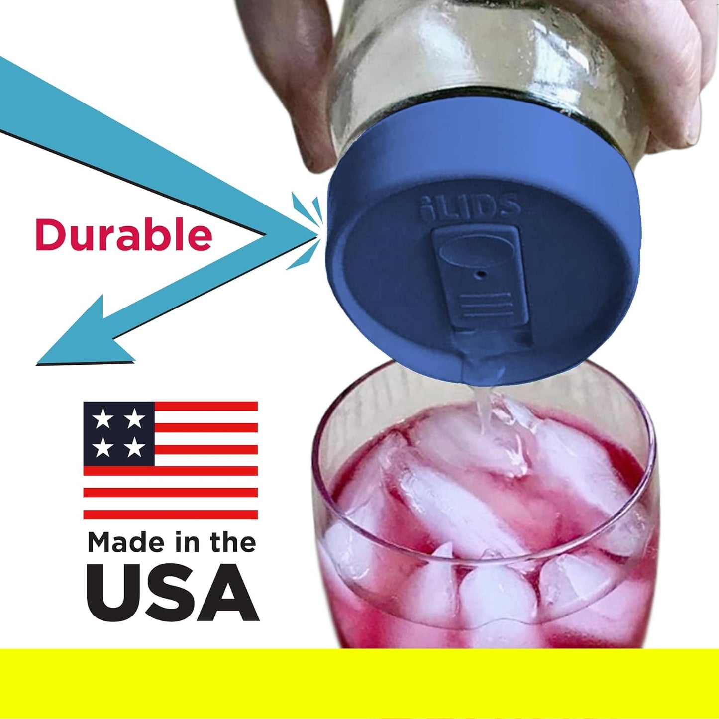 Mason Jar Drink Lid, Regular Mouth, Coral, 2 Pack, BPA-Free USA Made | Fits 2 3/4 in Ball & Kerr openings; spill-resistant for coffee, cold brew & iced tea; reusable, dishwasher-safe