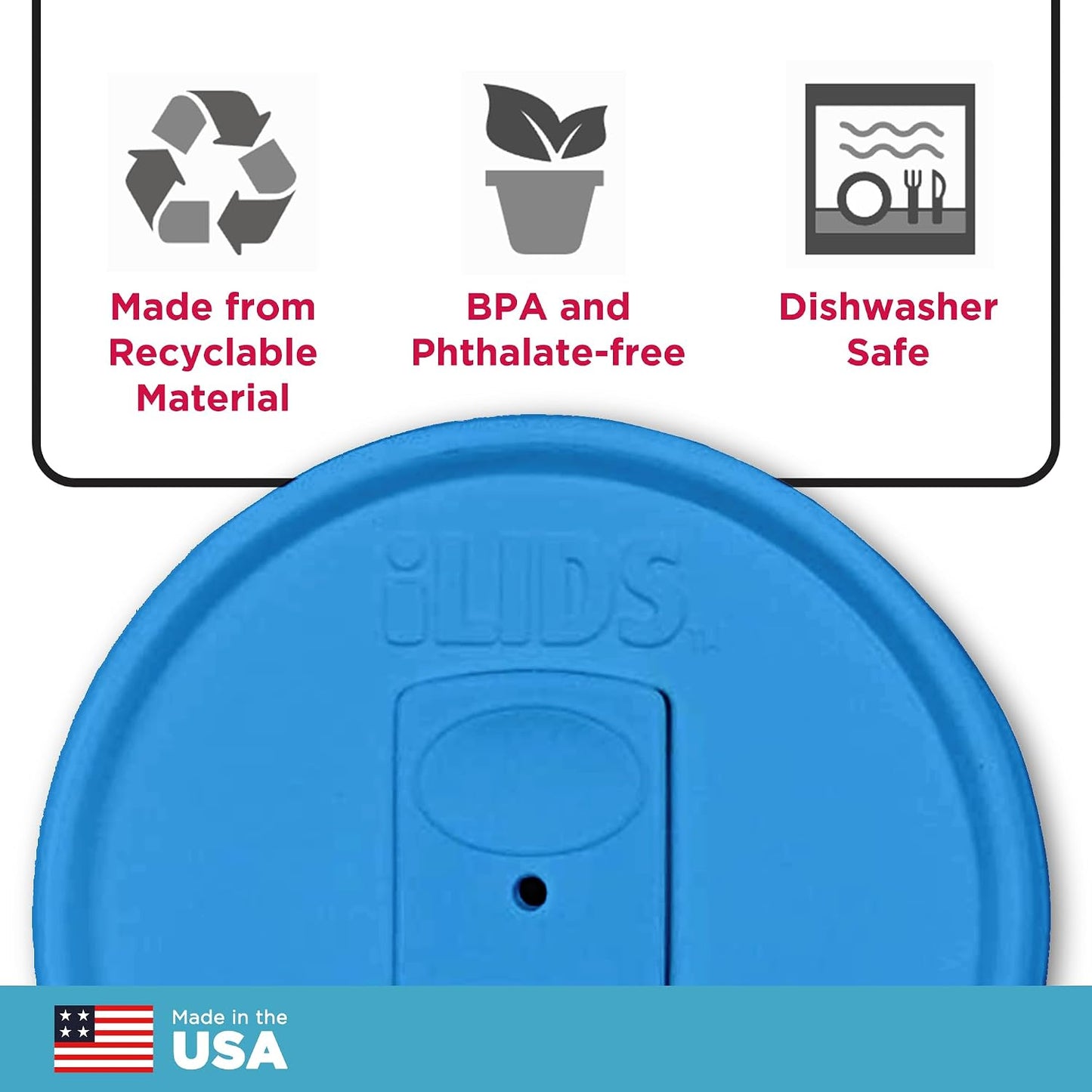 Mason Jar Drink Lid, Regular Mouth, Coral, 2 Pack, BPA-Free USA Made | Fits 2 3/4 in Ball & Kerr openings; spill-resistant for coffee, cold brew & iced tea; reusable, dishwasher-safe