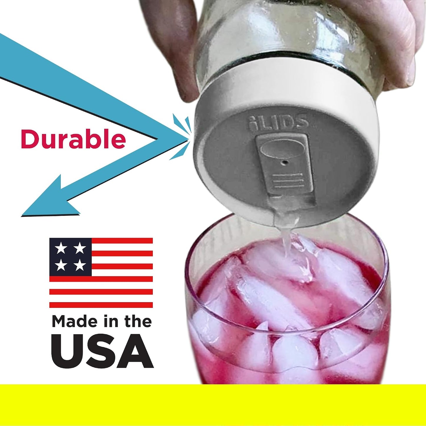 Mason Jar Drink Lid, Regular Mouth, Coral, 2 Pack, BPA-Free USA Made | Fits 2 3/4 in Ball & Kerr openings; spill-resistant for coffee, cold brew & iced tea; reusable, dishwasher-safe