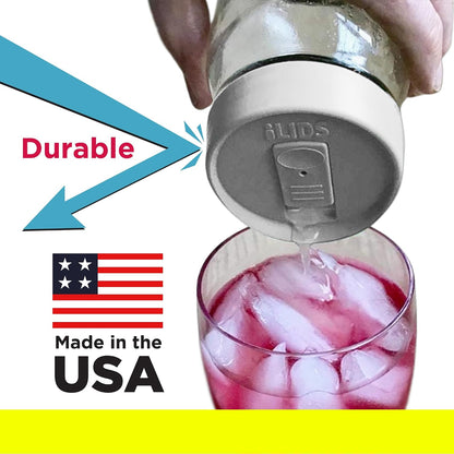 Mason Jar Drink Lid, Regular Mouth, Coral, 2 Pack, BPA-Free USA Made | Fits 2 3/4 in Ball & Kerr openings; spill-resistant for coffee, cold brew & iced tea; reusable, dishwasher-safe