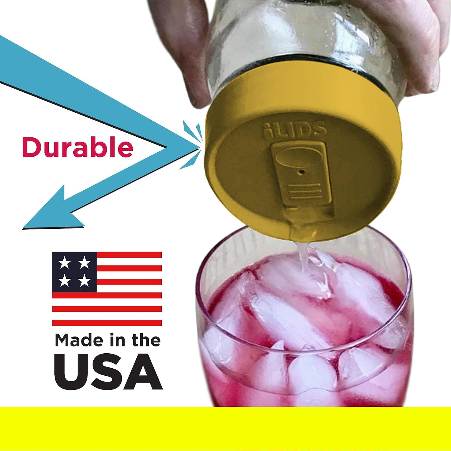 Mason Jar Drink Lid, Regular Mouth, Coral, 2 Pack, BPA-Free USA Made | Fits 2 3/4 in Ball & Kerr openings; spill-resistant for coffee, cold brew & iced tea; reusable, dishwasher-safe